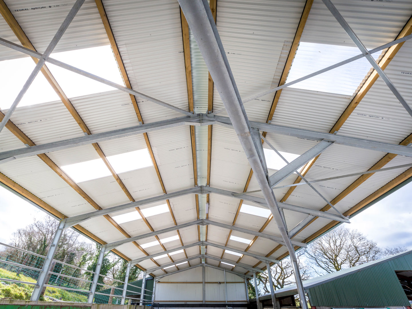 Metal cladding white roof lights euronit